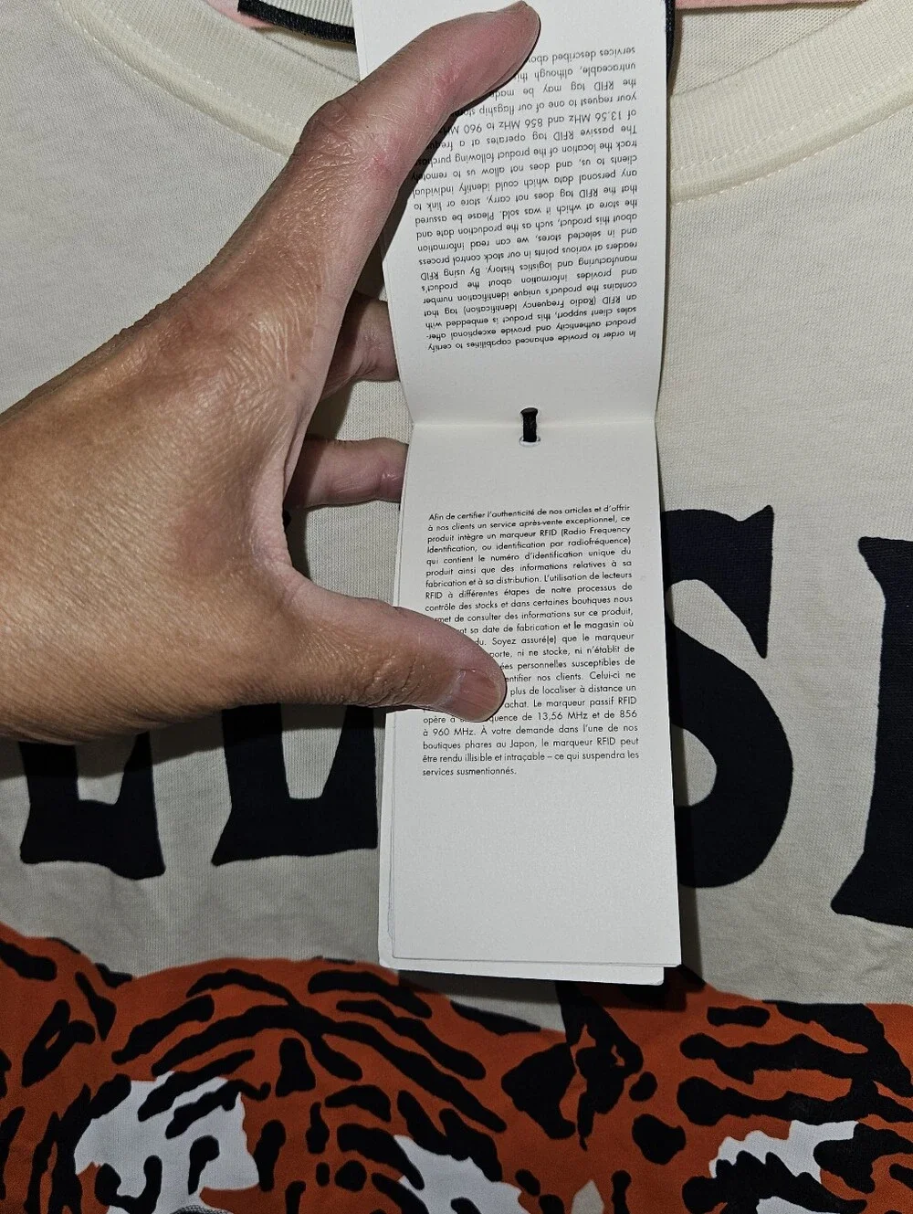 Gucci Cream Tee with Bold Orange Tiger Graphic